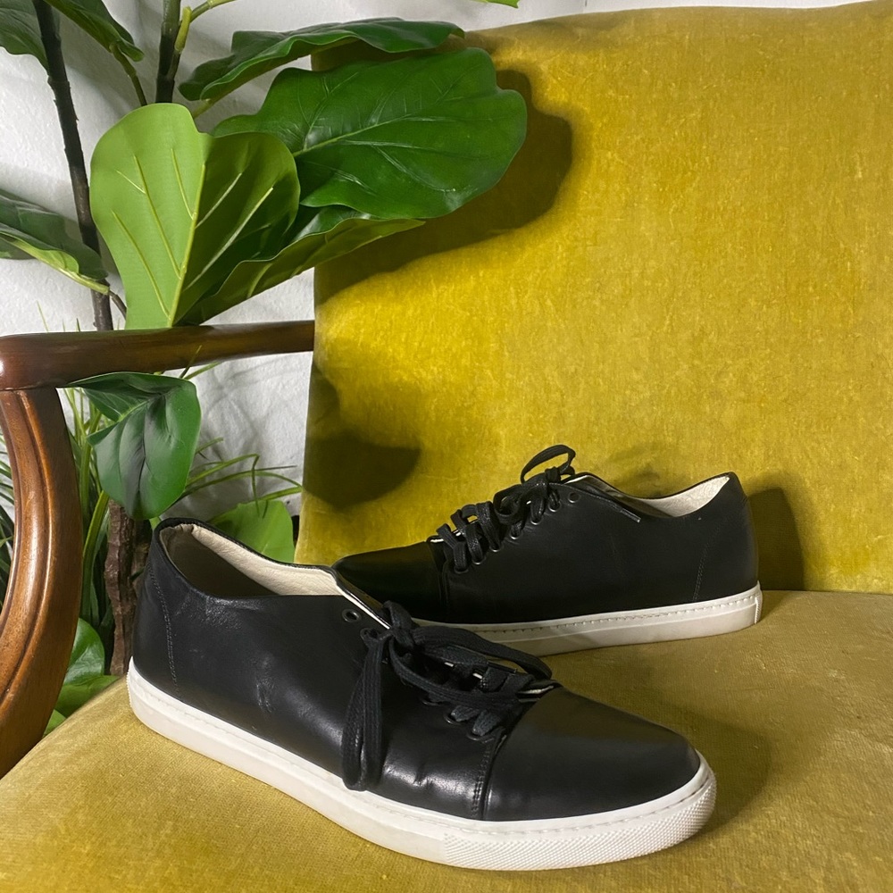 ✨ 2 for $40 SALE | Otisopse | Black Leather Sneakers